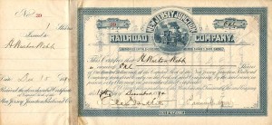 New Jersey Junction Railroad Company signed by Chaucey Depew & H. Walter Webb